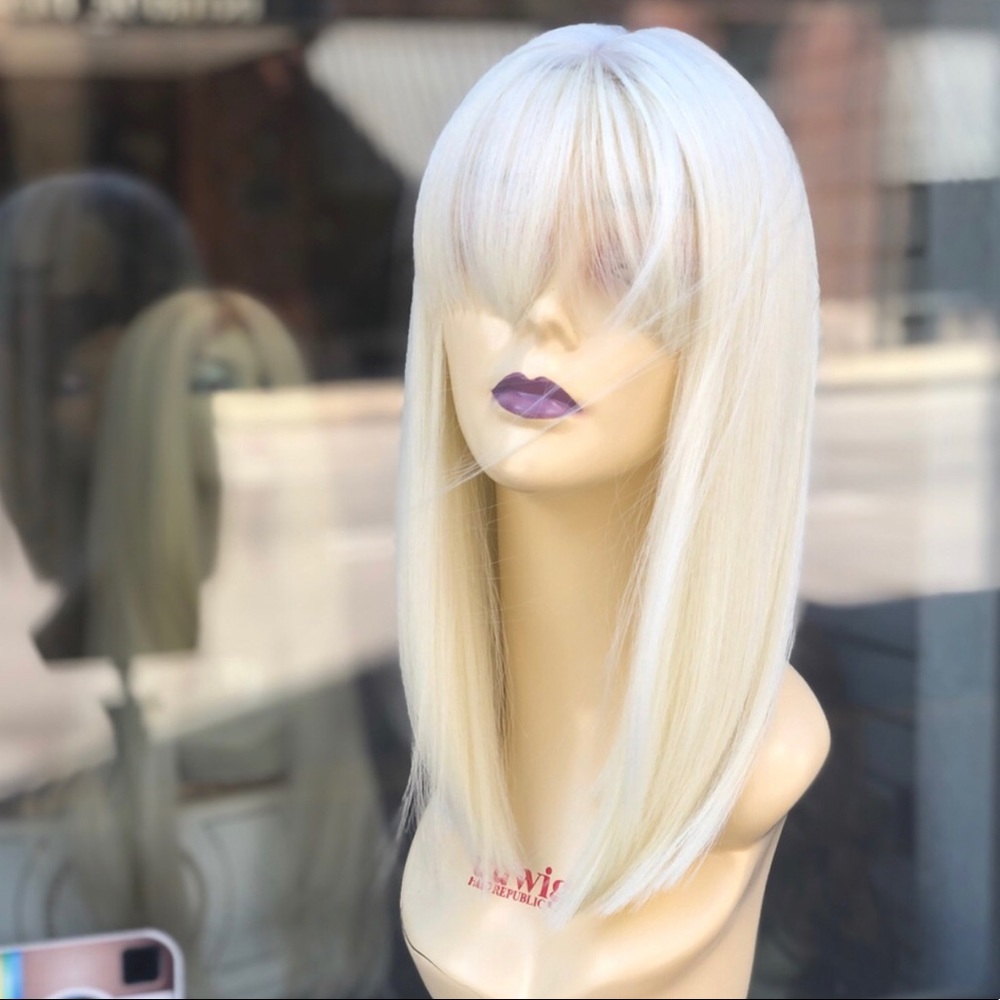 Platinum blonde wig
